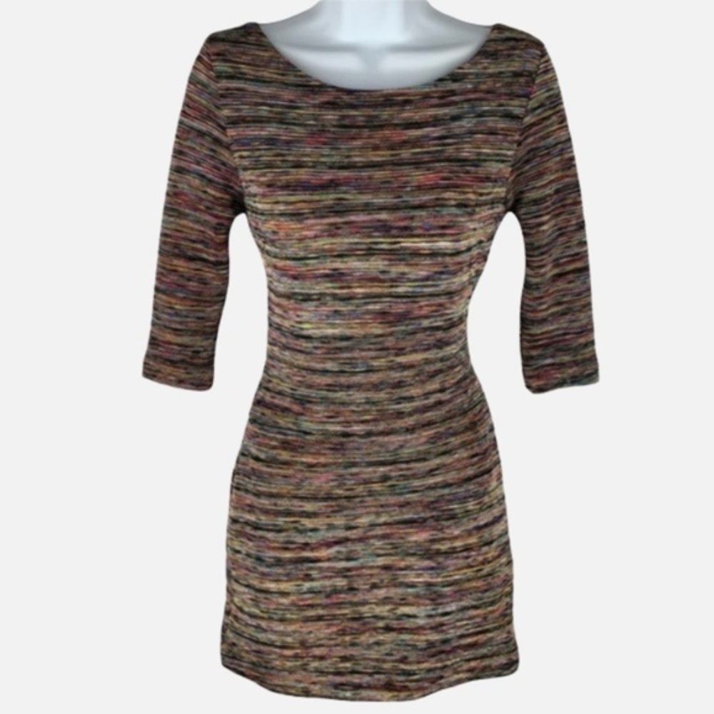 Lily Rose Fitted Multicolor Bodycon Dress